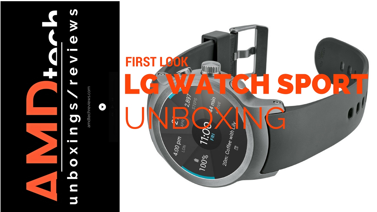 LG Watch Sport (Dark Blue): Unboxing  and First Look (Android Wear 2.0)
