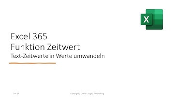 Excel 365 Funktion ZEITWERT