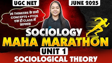 UGC NET Sociology Maha Marathon 2025 | Unit 1 Sociological Theory Complete Revision | Juhi Mam