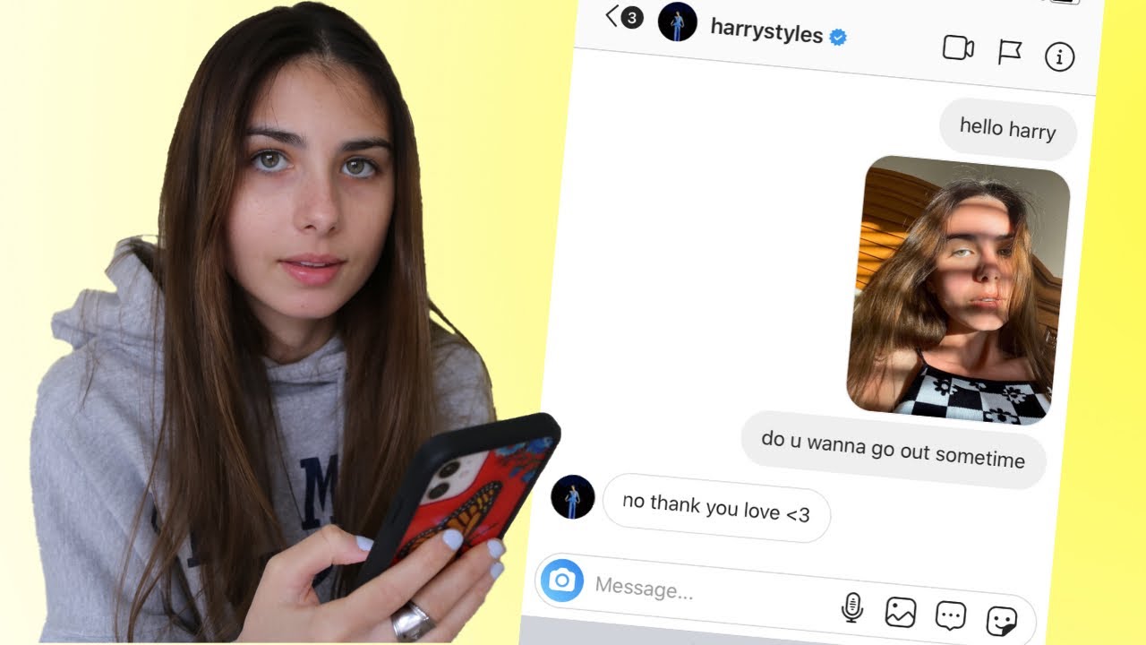 i dm’d my selfie to 100 celebrities and asked them on a date (i found a lover)
