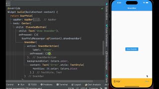SnackBar in flutter