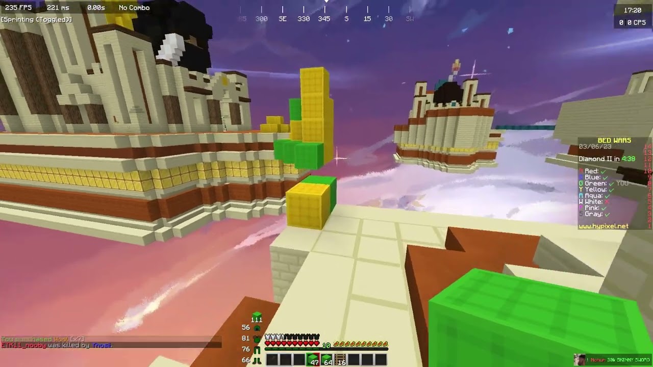 Block Extension during a Spotify Ad | Minecraft Hypixel Bedwars