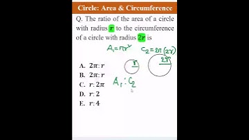 Area & Circumference of Circles - Ratio #shorts #maths #geometry #mensuration #circle #mathisfun
