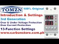 Tomzn Dual Display Adjustable Over Voltage Current and Under Voltage Protector 3rd Generation