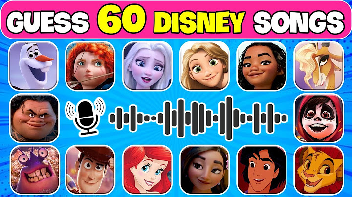 Guess Who's SINGING By The Top Best 60 DISNEY SONGS | Disney Songs Trivia | Elsa, Rapunzel | NT Quiz