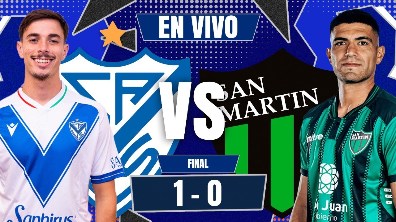 VÉLEZ 1 vs SAN MARTIN SAN JUAN 0 | EN VIVO | FECHA 9 | TORNEO APERTURA ...