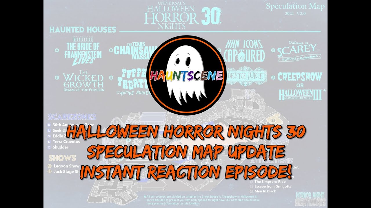 HauntScene Live!  Halloween Horror Nights 30 Speculation Map Update!