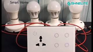 4 gang wifi switch with wifi socket smart home