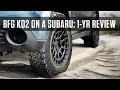 What's it like running all-terrain tires on a Subaru?