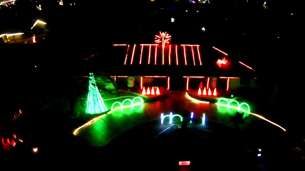 All I want for Christmas Holiday light show set to music RGB LED LOR