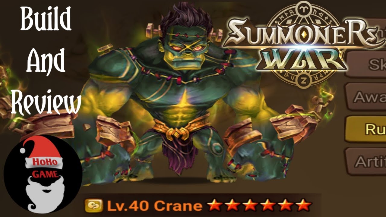 Summoners' War: Sky Arena Crane 2nd Awaken Build Rune and Review - YouTube