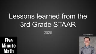 Lessons Learned From the 3rd Grade Math STAAR [2025]