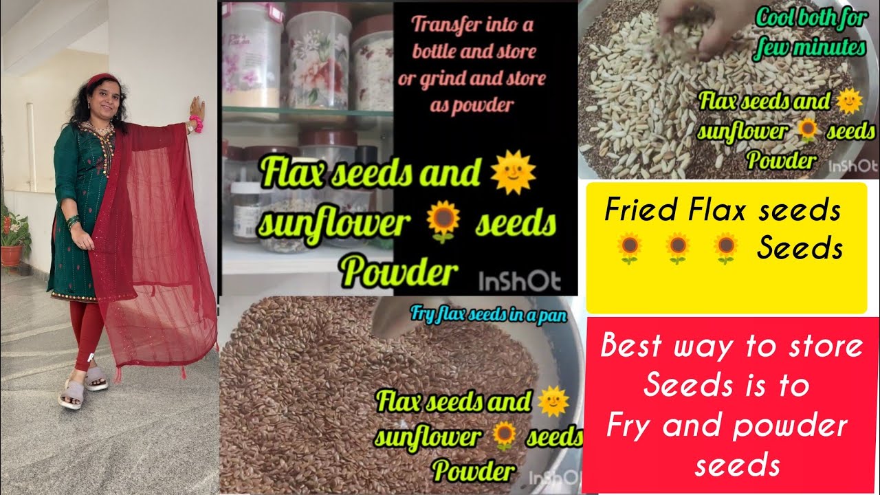 Flax seeds and sunflower 🌻 seeds. Fry and powder any seeds to store them and for better usage.