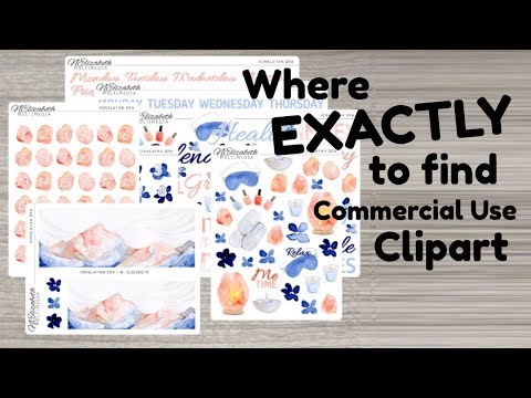 Where to find Graphics and Clipart for Designing Planner Stickers - FREE and PAID options