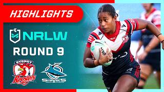 NRLW Highlights: Roosters v Sharks - Round 9 | NRL on Nine