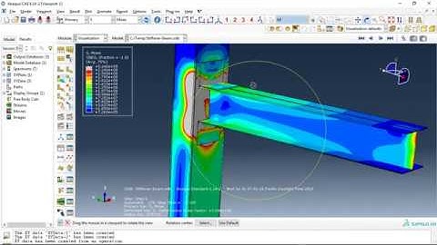 Simulation steel beam-column connection with steel angle under cyclic loading in Abaqus