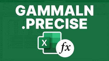 Natural Logarithm of Gamma Function - Excel GAMMALN.PRECISE Function