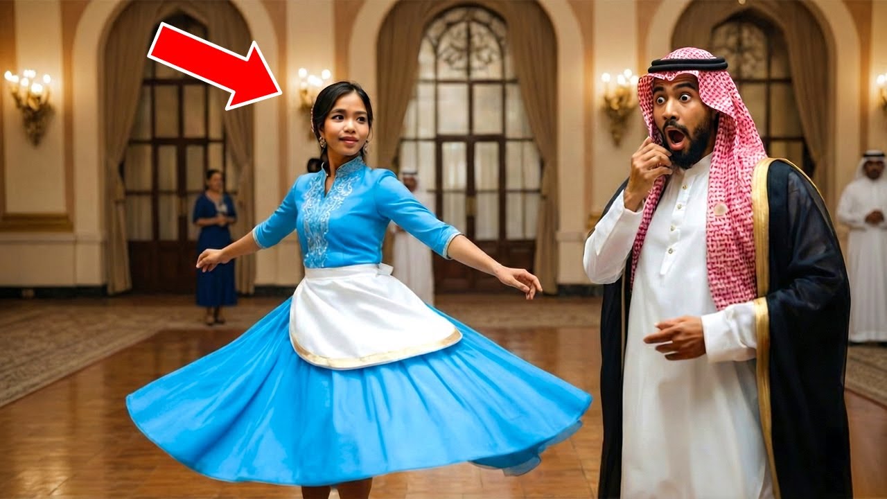 Tumayo ang SHEIK para umalis sa SALU-SALO… at huminto nang makita ang SUMASAYAW NA ANAK NG KATULONG