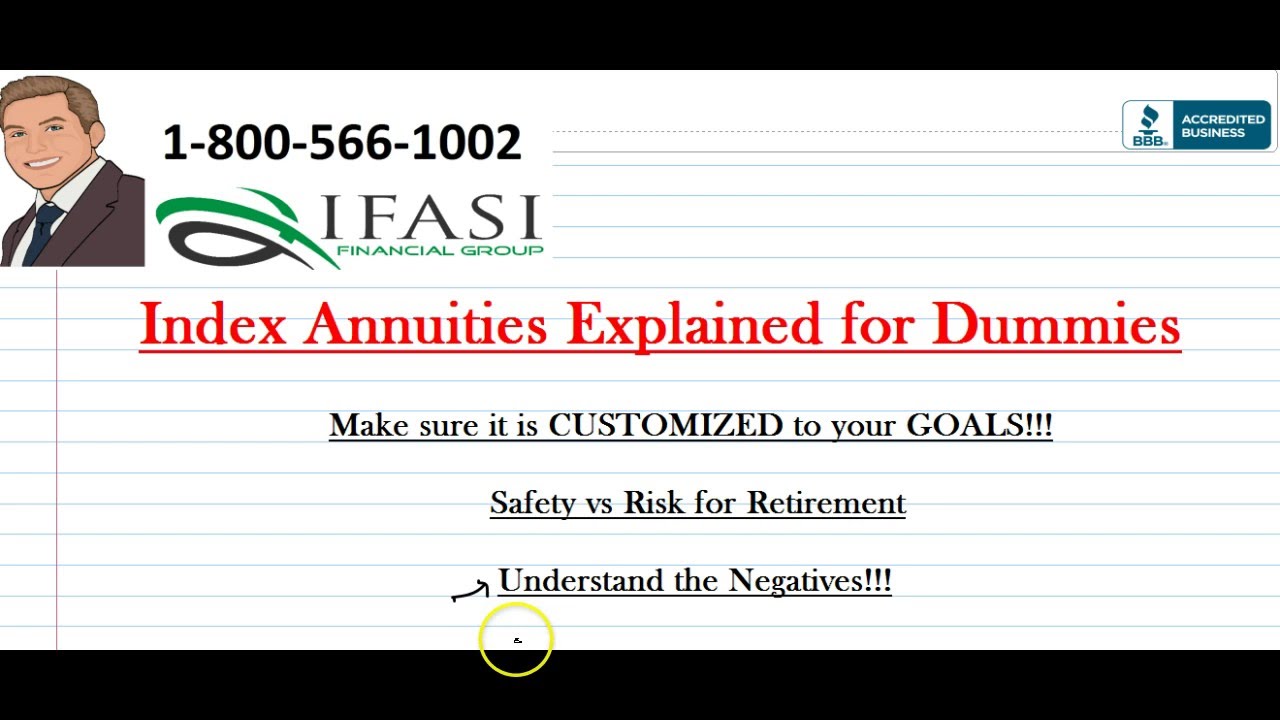 Index Annuity Index Annuity For Dummies Youtube