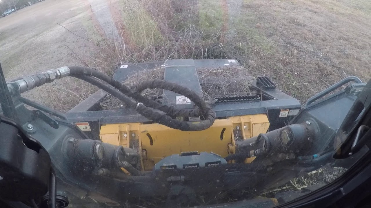 John Deere 317G Brush Cutting With Cat Brush Cutter Part 2 YouTube