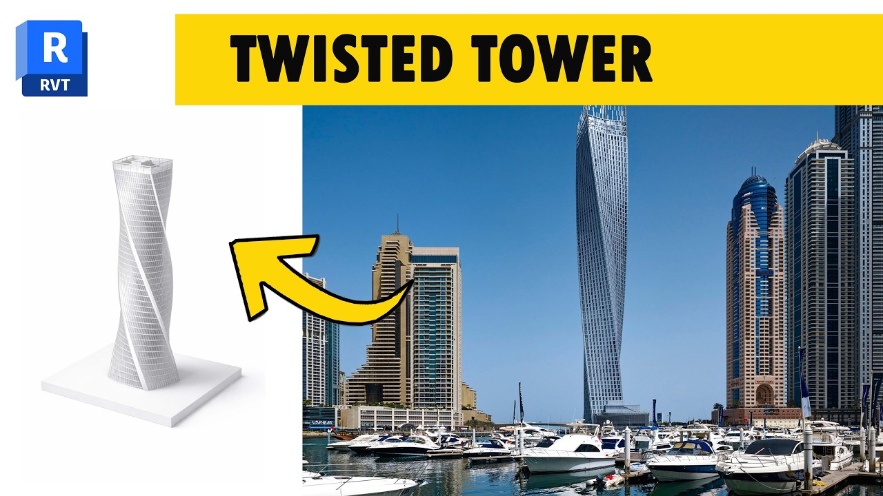 Twisted Tower Revit Massing | Easy 7-Minute Exercise - YouTube