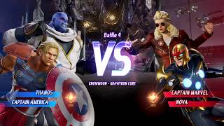 MARVEL VS. CAPCOM: INFINITE Thanos Alt.,Captain America Alt. Gameplay In Arcade Mode