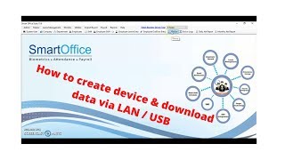 How to create device and download data via LAN / USB in smartoffice software | attendance software | screenshot 3