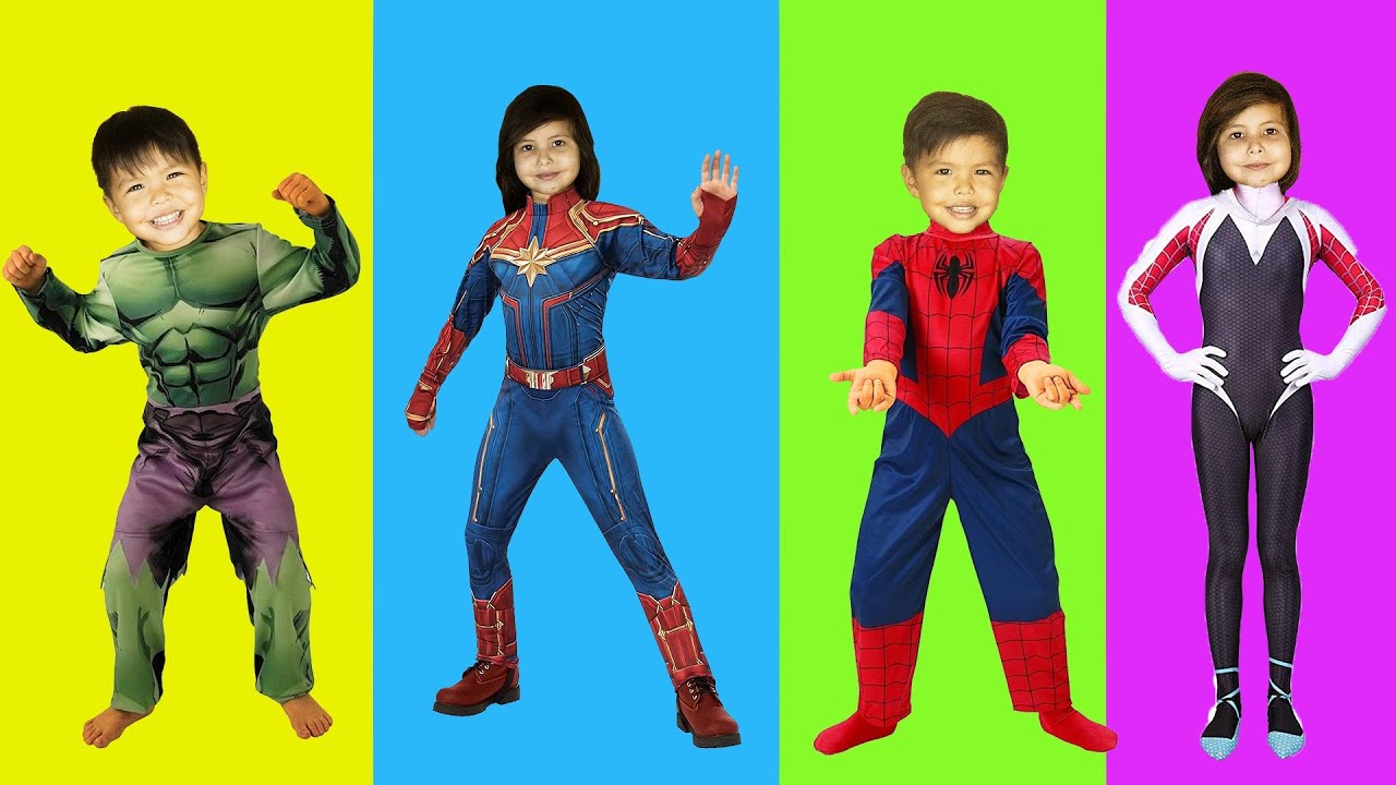 Wrong Superheroes Puzzle - Andre Super Hero Spiderman Transformation Mask Match Hulk - Learn Numbers