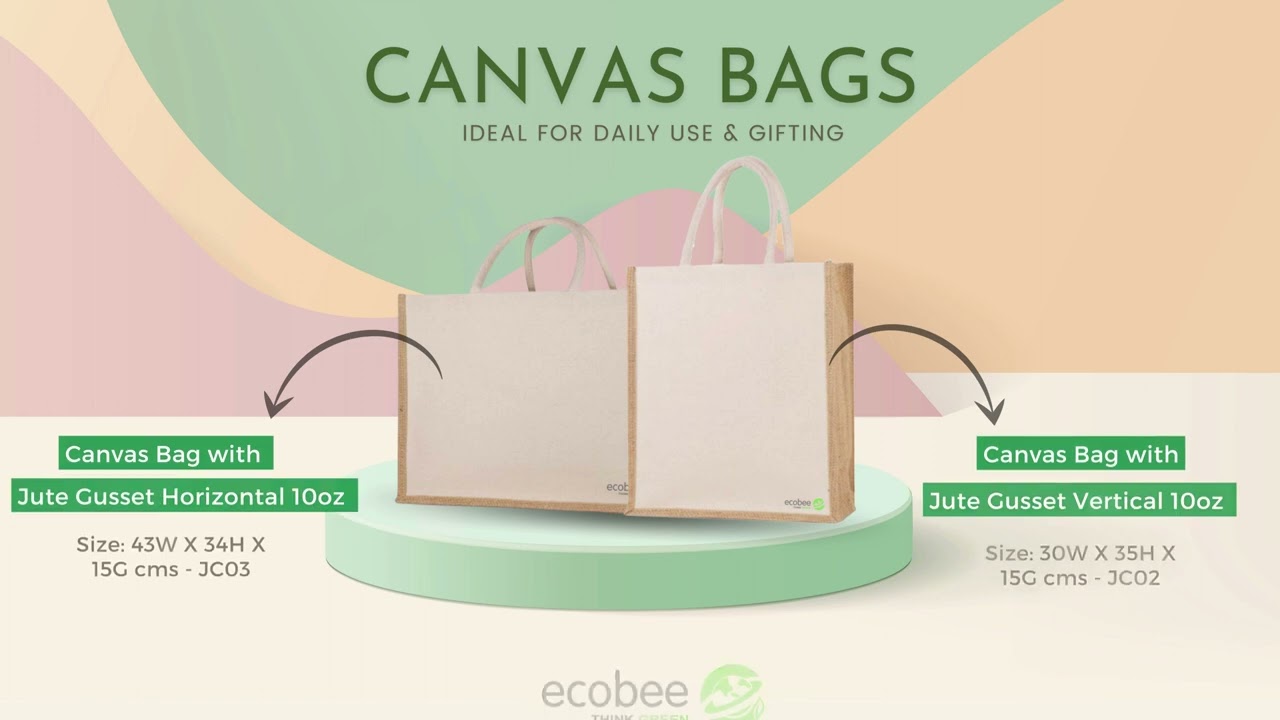 Ecobee Eco-friendly Bags - Cotton\Jute\Juco\Canvas\Paper - Bulk orders - can be customized with logo