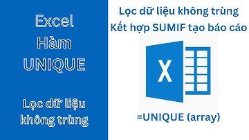 Hàm UNIQUE - Lọc dữ liệu duy nhất và kết hợp để làm báo cáo siêu hay trong Excel