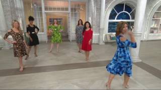 Susan Graver Liquid Knit 3/4 Sleeve Cold Shoulder Dress on QVC