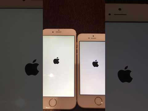 iPhone 6 on iOS 12 vs iPhone SE on iOS 10 boot up test #shorts #iphone6 #iphonese #ios10 #ios12