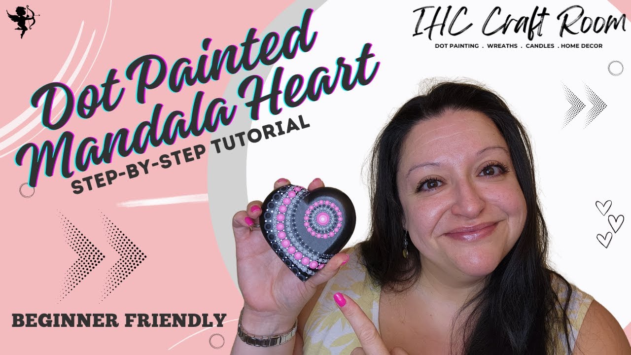 Valentine Mandala Heart Rock Beginner Friendly Step-By-Step Tutorial