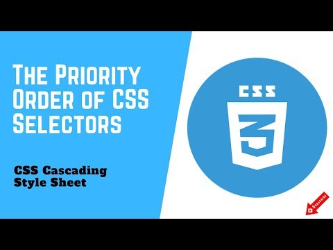 CSS 3 | CSS Cascading Style Sheet |The Priority Order of CSS Selectors