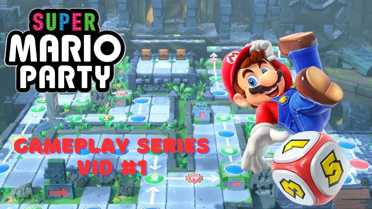 Whomp's Domino Ruins as Mario! Super Mario Party Gameplay Series Vid #1