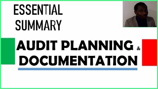 SUMMARY OF AUDIT PLANNING & DOCUMENTATION | AUDITING  ASSURANCE |RISK EVALUATION & AUDITING APPROACH