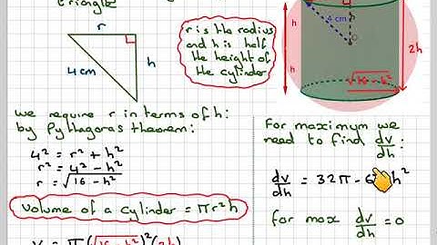 Finding the maximum volume of a cylinder from a sphere