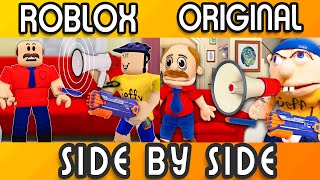 SML ROBLOX: Jeffy Gets Ignored! Original VS. Roblox Movie | Side by Side!