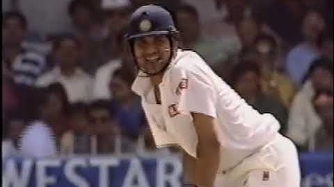 Sachin tendulkar facing Glenn Mcgrath for the first time in Sharjah 1994