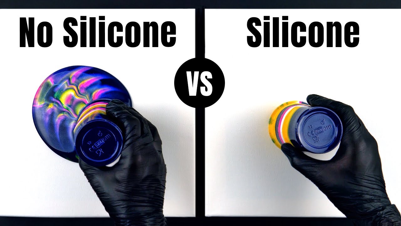 Silicone vs No Silicone Acrylic Pouring Experiment YouTube