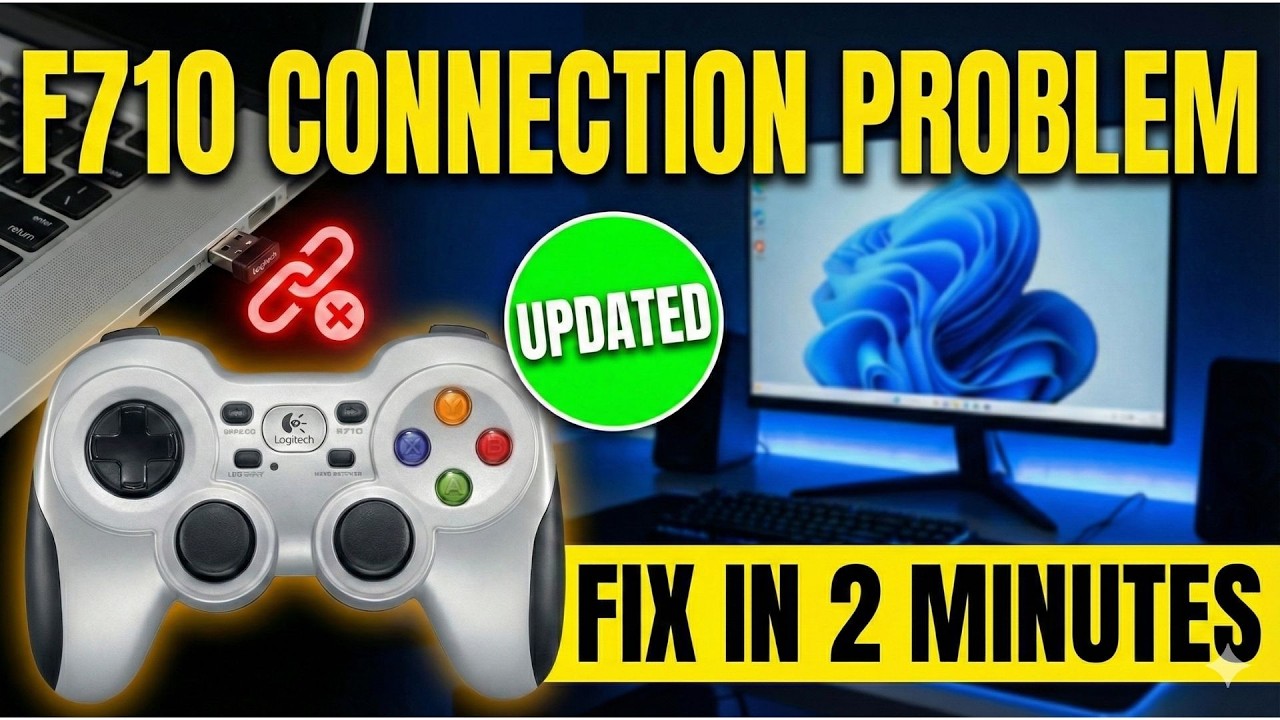 Gamepad F710 - Logitech bağlantı sorunu hatası, çözümü & Logitech connection error FIXED!