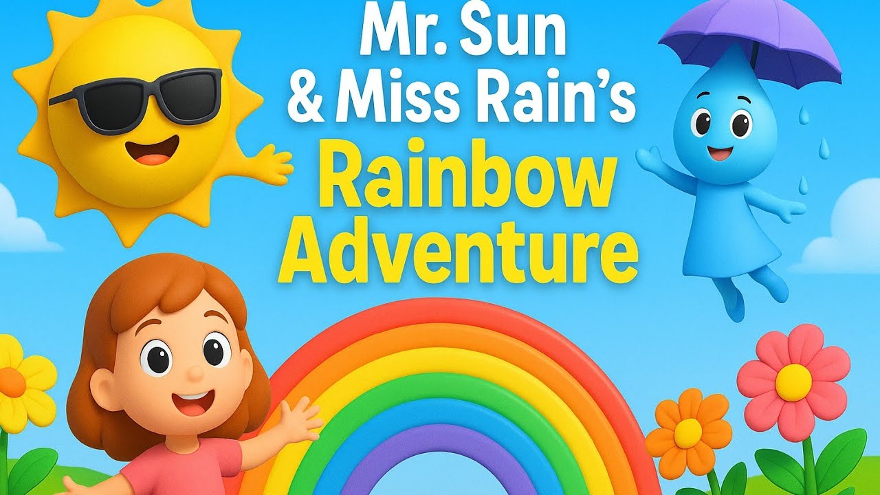 🌞Mr.Sun and Miss Rain’s Rainbow Adventure 🌈 Fun Toddler Rhyme About ...