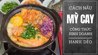 Cách nấu Mỳ cay Kinh doanh | Công thức ở comment | Hạnh Dẻo