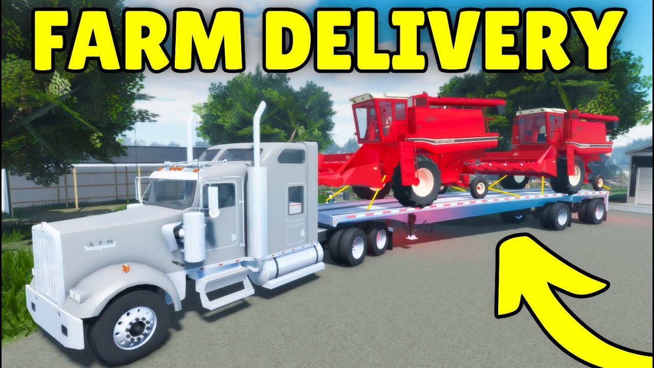 I Delivered Two MASSIVE Tractors to a Farm in APM | Roblox American ...