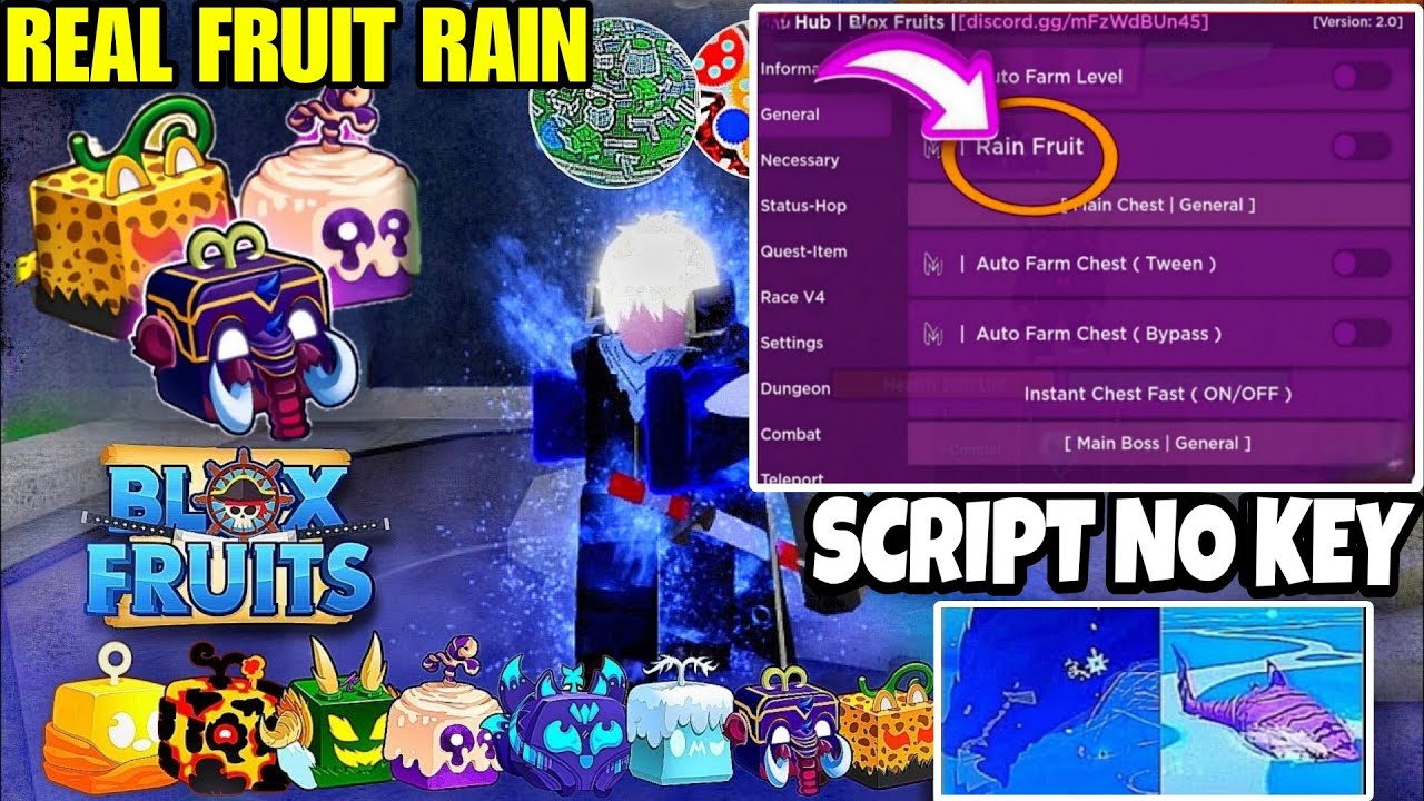 Script Blox Fruit No Key FRUIT RAIN & AUTO FARM