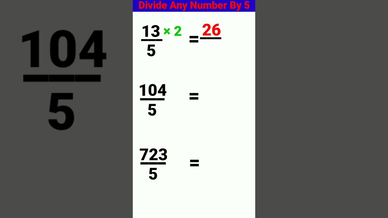 Divide Any Number by 5