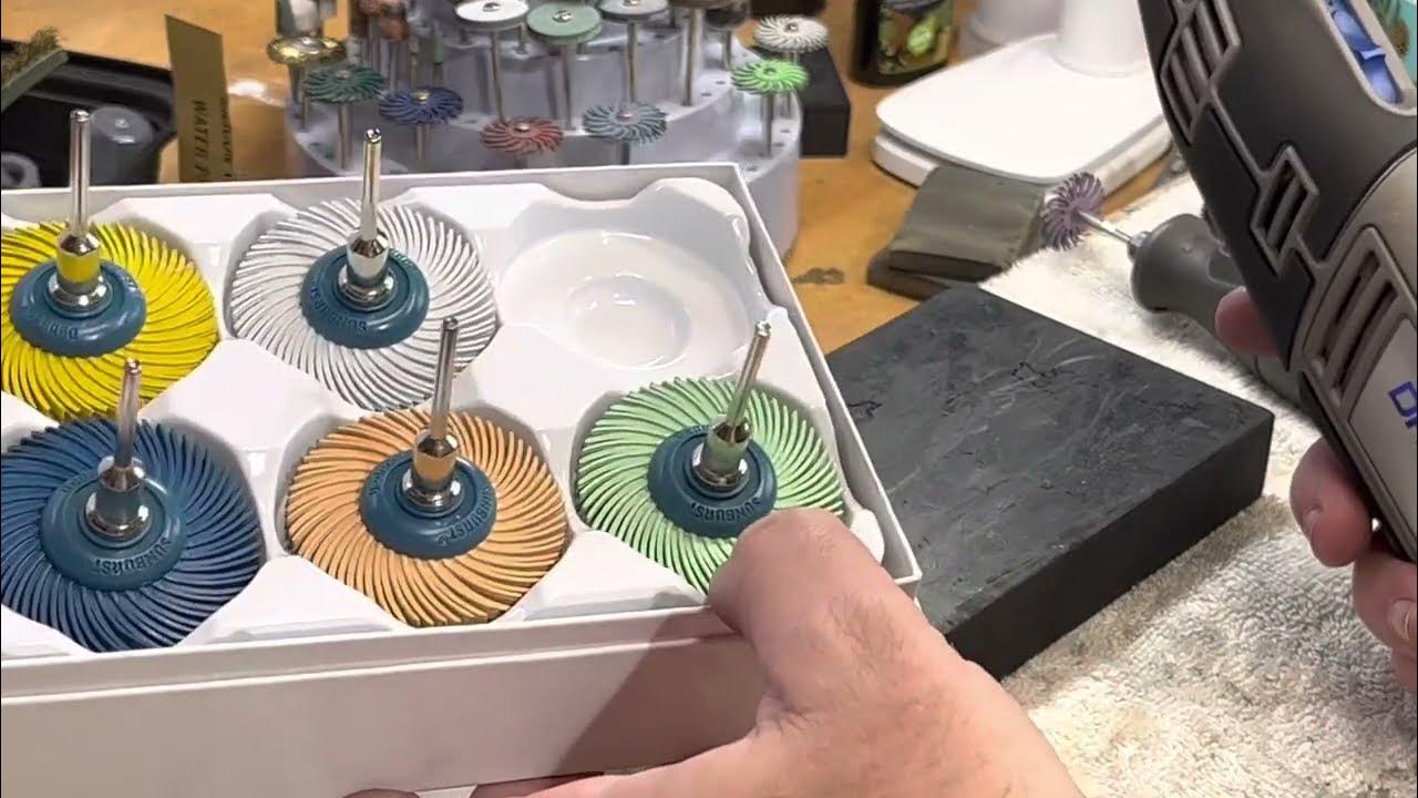 My favorite method to polish and remove scratches from knives. YouTube