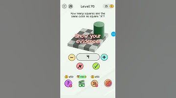 Braindom level 70||how many squers are there same color as square "a"||tricky puzzle