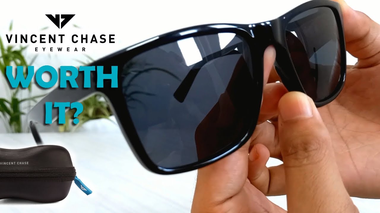 Buy VINCENT CHASE EYEWEAR By Lenskart | Blue Black Full Rim Rectangle  Stylish Sunglasses | Polarized and UV Protected | For Men and Women | Large  | VC S14122-Pack of 1 at Amazon.in