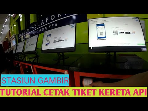 Tutorial cetak tiket kereta api di stasiun gambir jakarta 